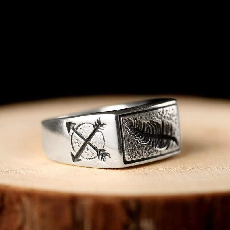 ZABRA Luxury Solid 925 Sterling Silver Men Ring Engraved Leaves Love Sword Sun Vintage Retro Steampunk Handmade Biker Jewelry