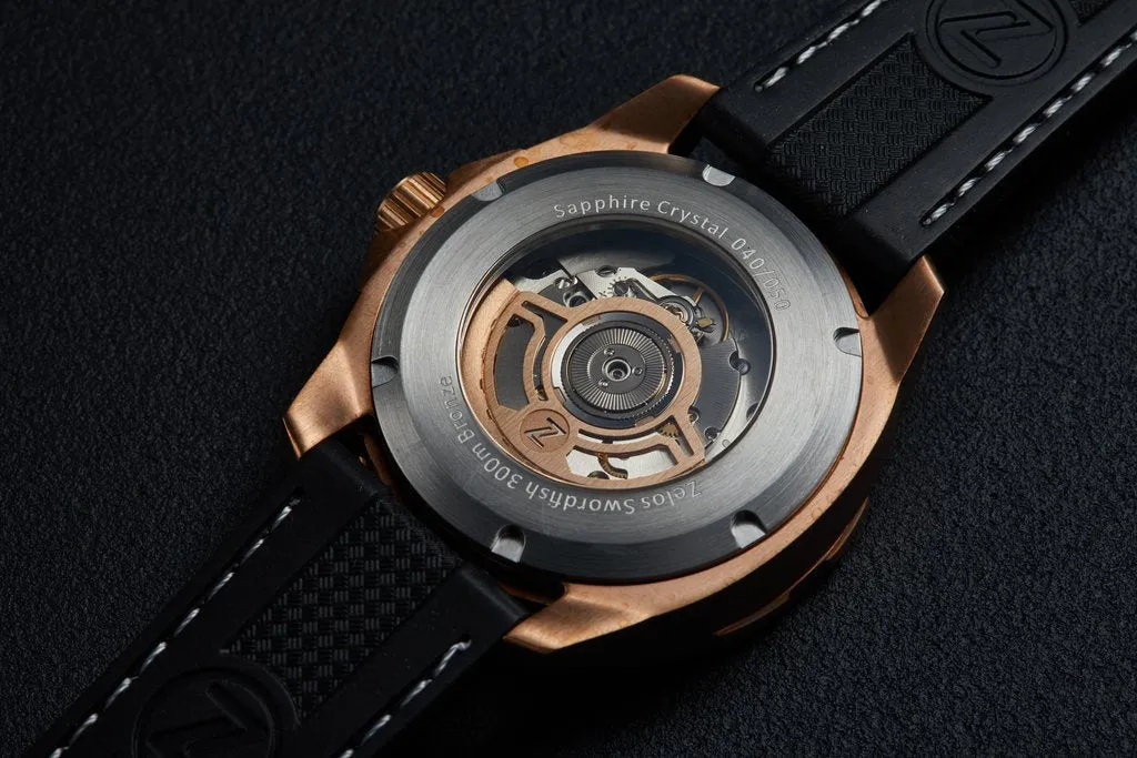 Zelos Swordfish Bronze Teal ETA 2892